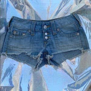 True Religion Blue Jean Shorts